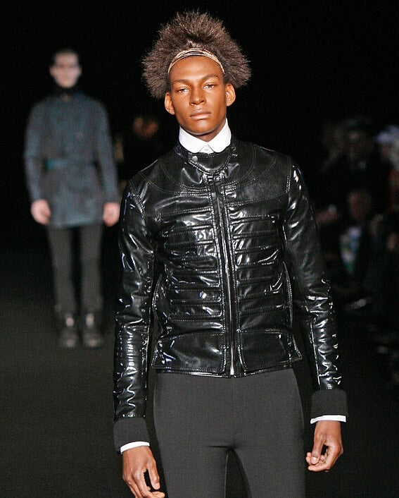 DIOR HOMME AW2008 PATENT LEATHER NAPOLEON BOMBER