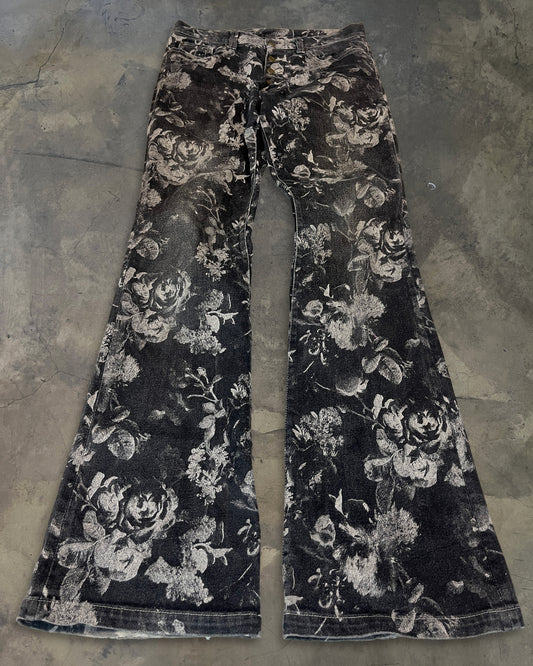 TORNADO MART FLORAL LASER ENGRAVED DENIM