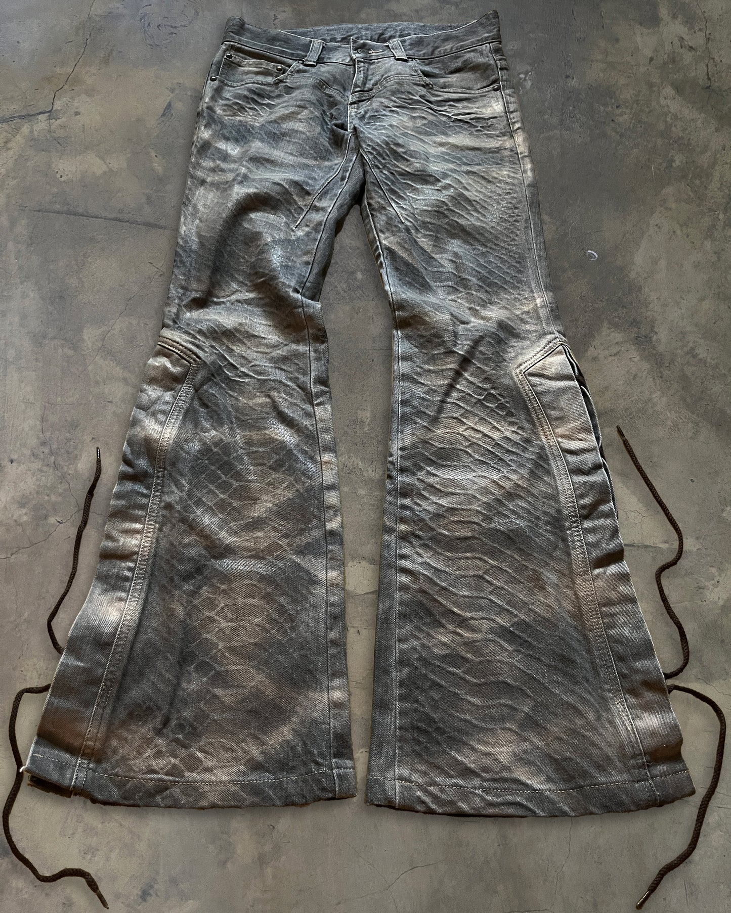 TORNADO MART LACED WAXED SNAKESKIN DENIM