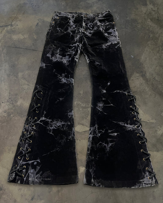 TORNADO MART VELOUR WEB FLARED PANTS