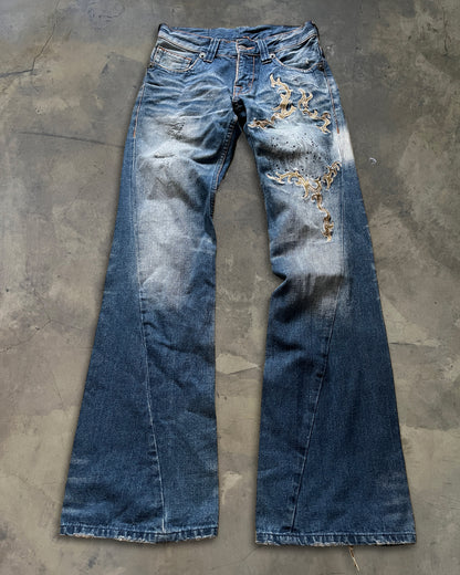 TORNADO MART TRIBAL DENIM WITH RHINESTONES