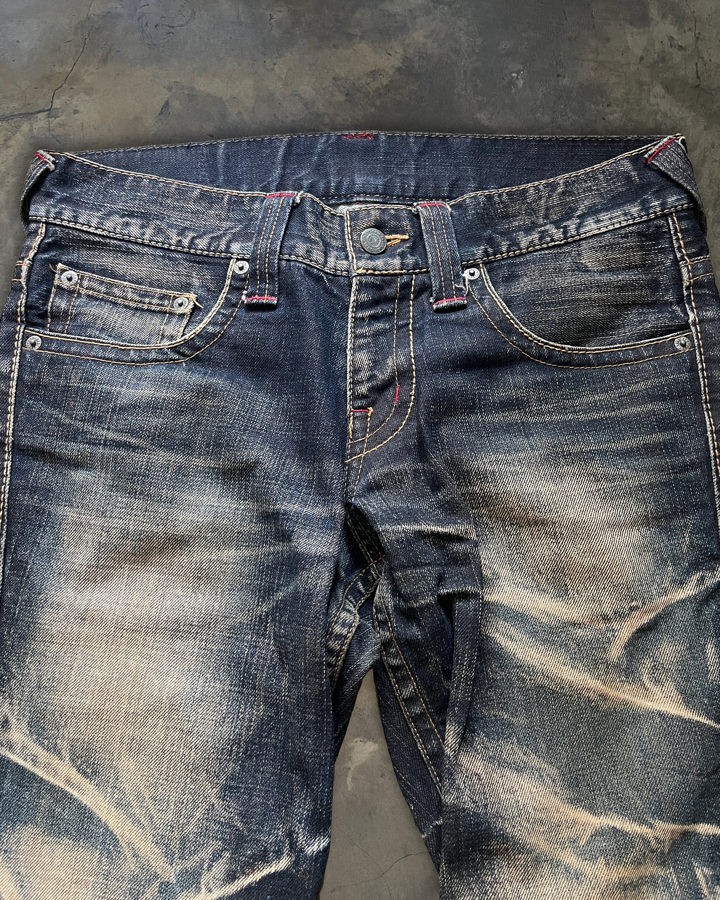 TORNADO MART WASHED WHISKER DENIM