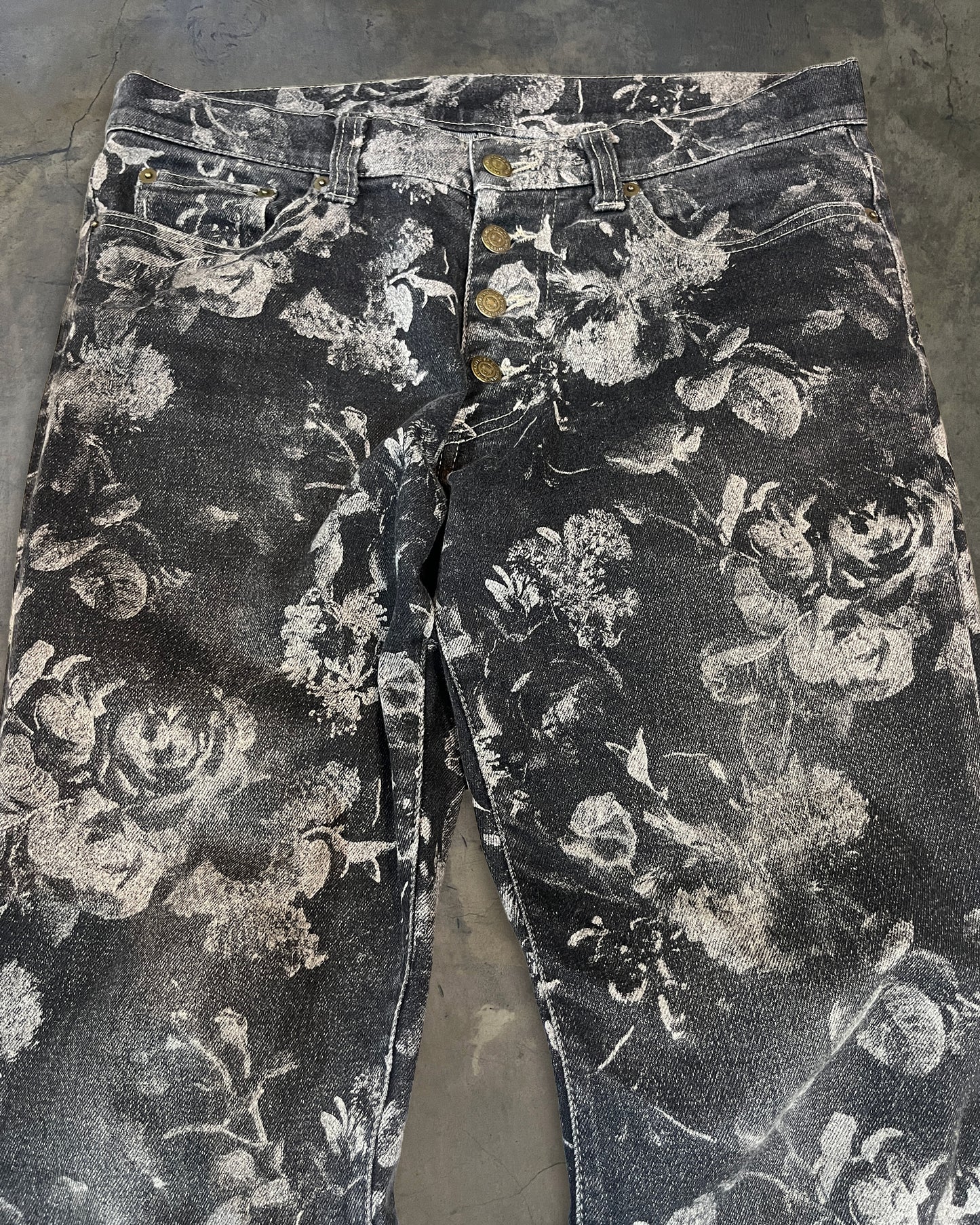 TORNADO MART FLORAL LASER ENGRAVED DENIM