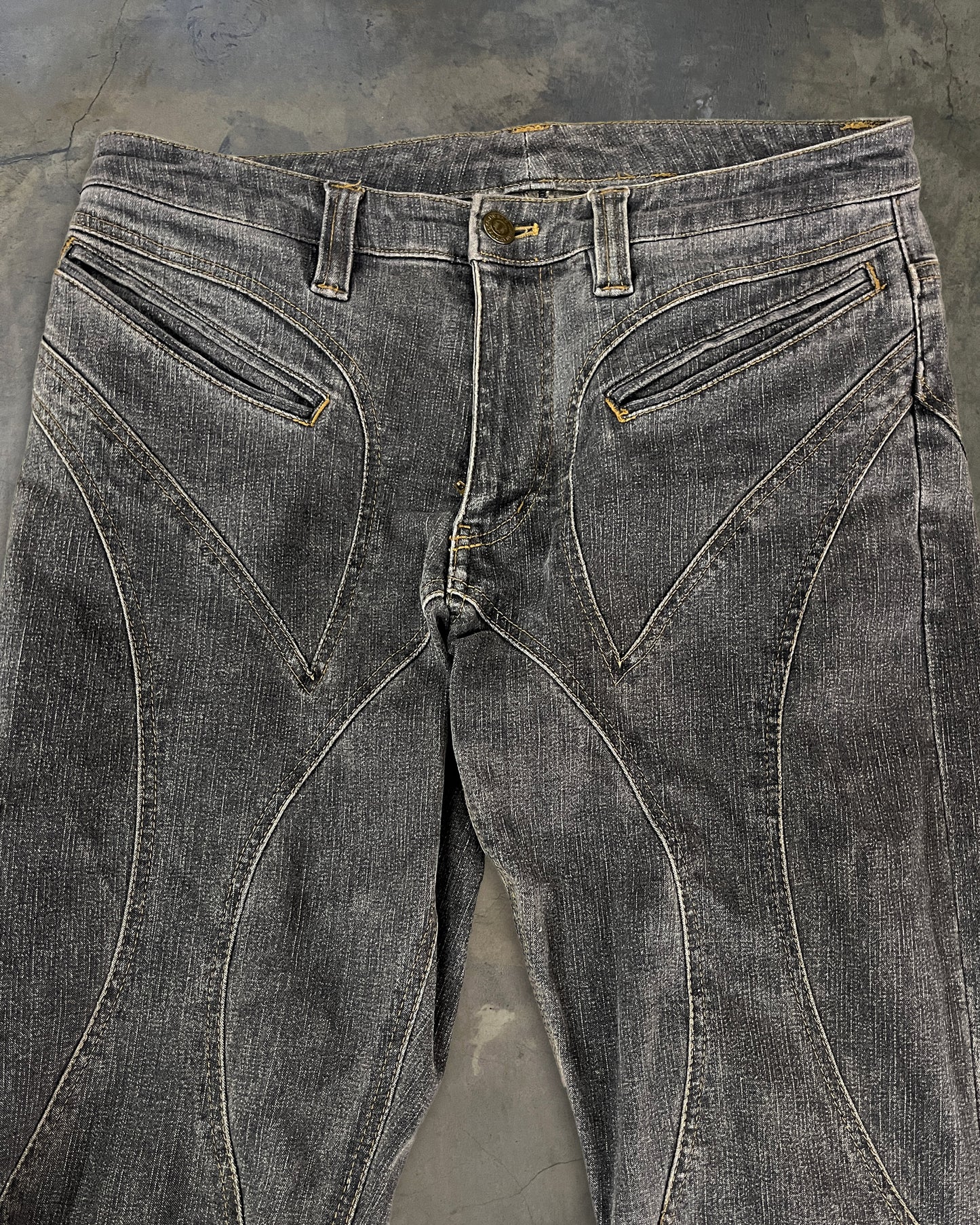 TORNADO MART LACED FLARE DENIM