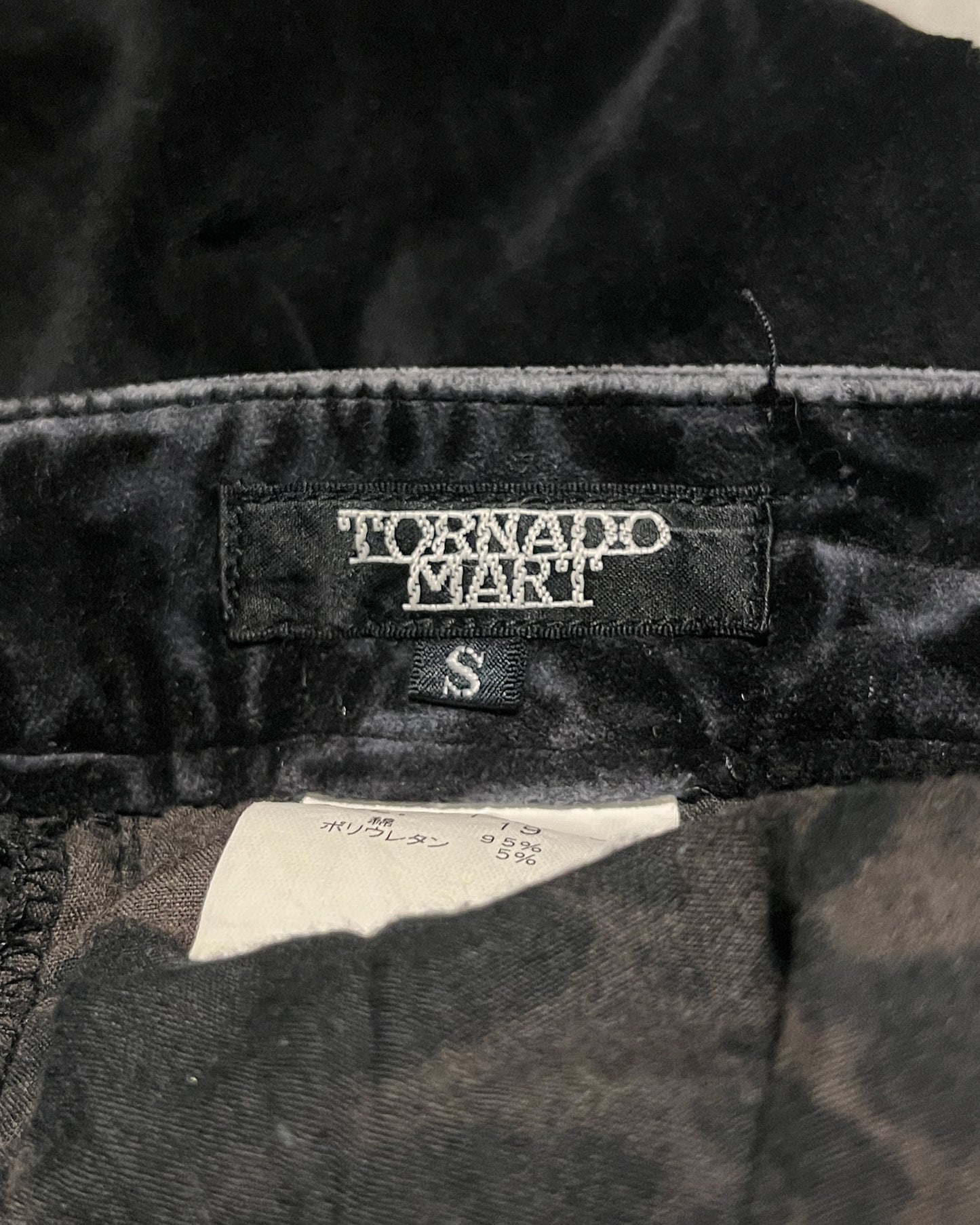 TORNADO MART VELOUR WEB FLARED PANTS