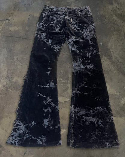 TORNADO MART VELOUR WEB FLARED PANTS