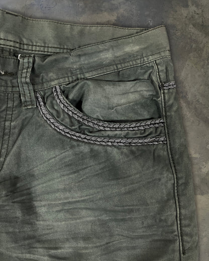 TORNADO MART STUDDED ASH WASH PANTS