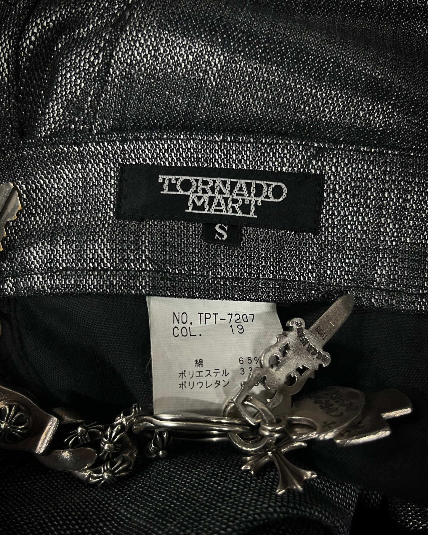 TORNADO MART METTALIC FINISH FLARED DENIM