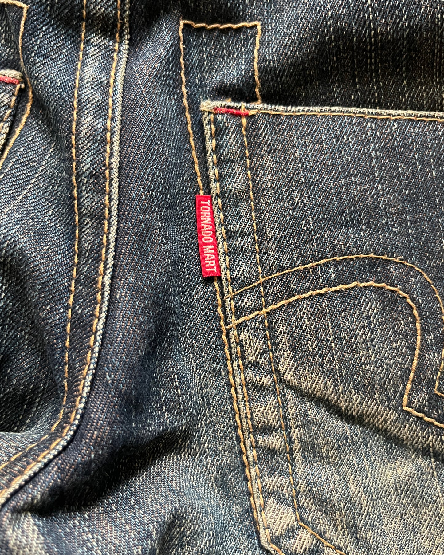 TORNADO MART WASHED WHISKER DENIM