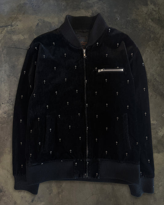 UNDERCOVER AW2002 "WITCH'S CELL DIVISION" VELVET CROSS JACKET