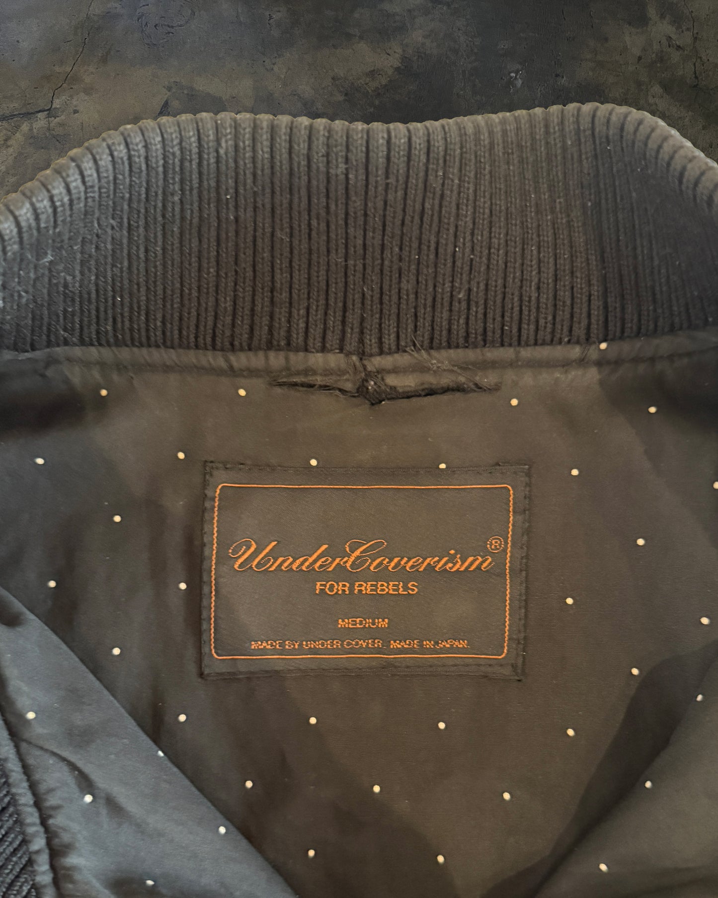 UNDERCOVER AW2002 "WITCH'S CELL DIVISION" VELVET CROSS JACKET