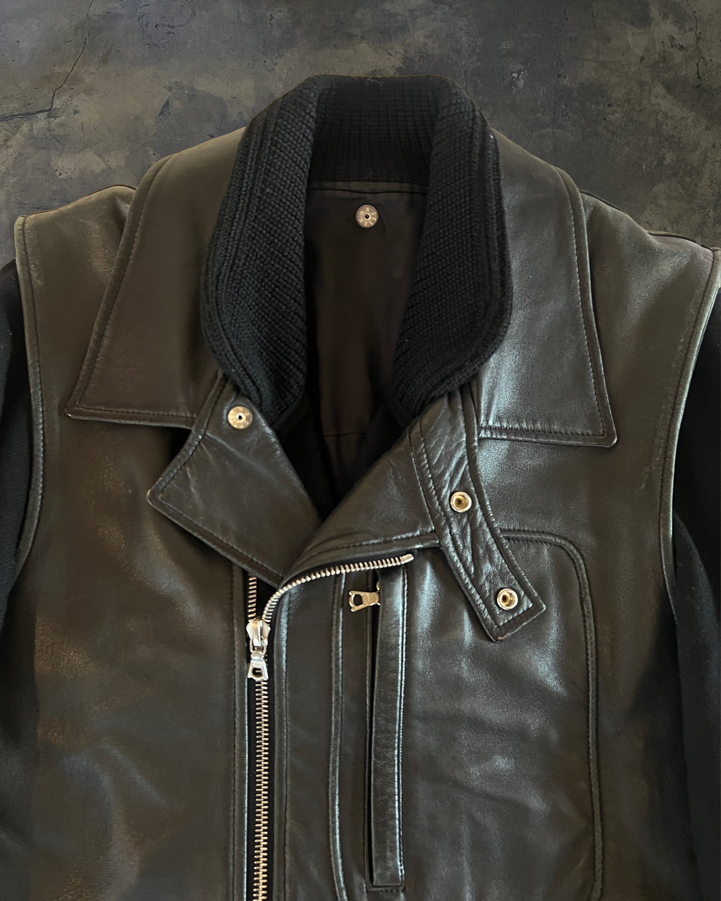 UNDERCOVER AW2007 HYBRID LEATHER JACKET