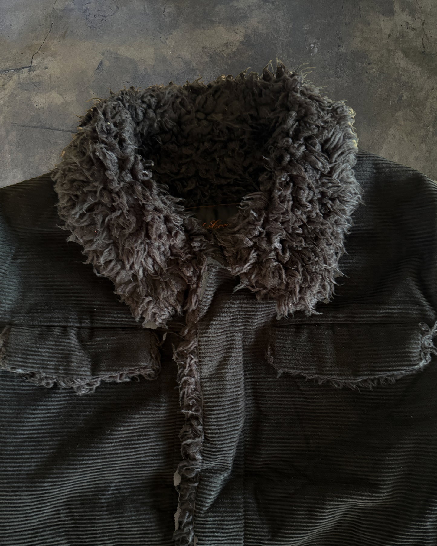 UNDERCOVER FW2005 "ARTS & CRAFT" SHERPA CORDUROY MOTO JACKET