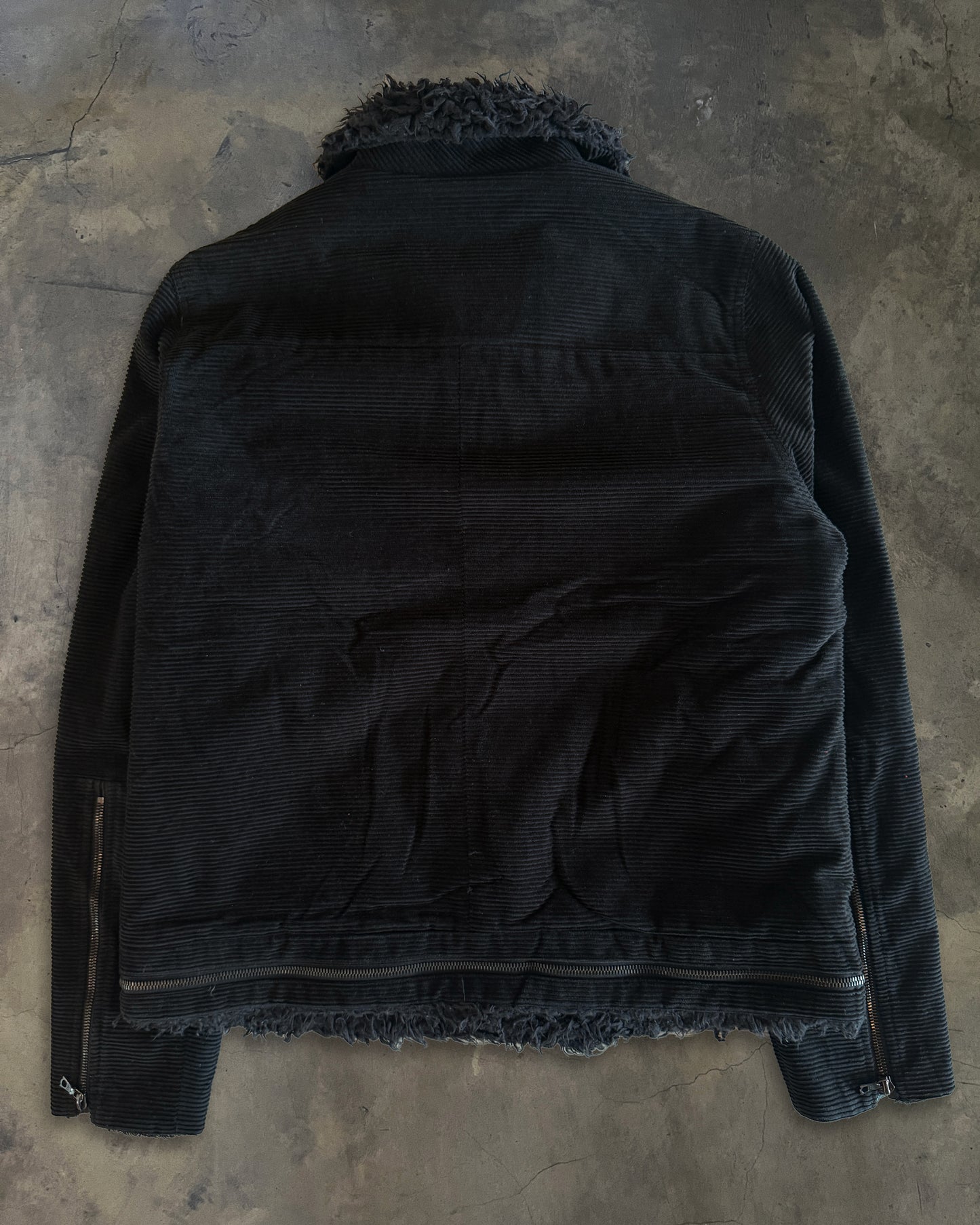 UNDERCOVER FW2005 "ARTS & CRAFT" SHERPA CORDUROY MOTO JACKET