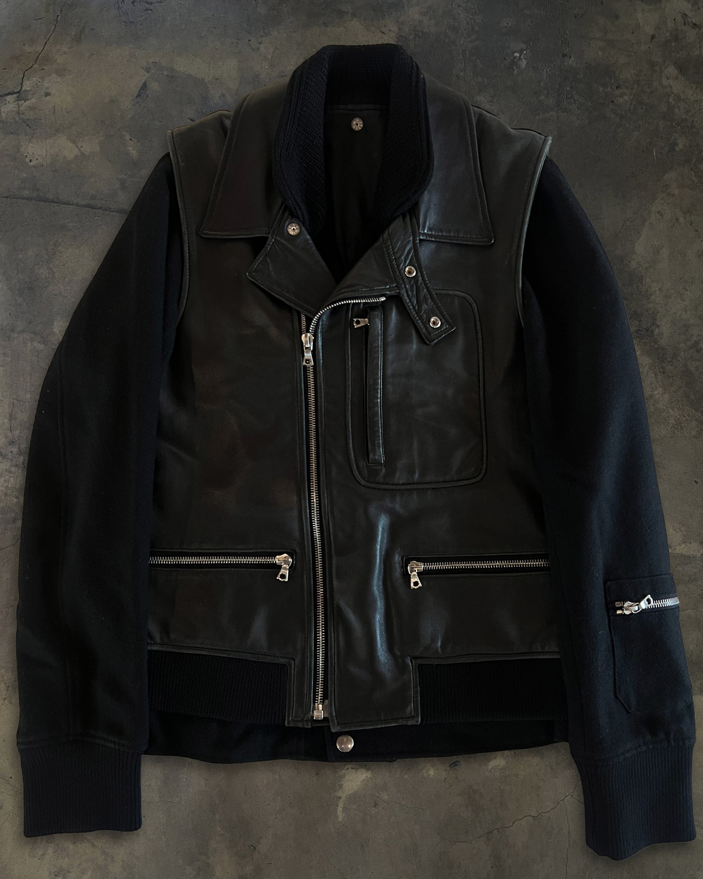 UNDERCOVER AW2007 HYBRID LEATHER JACKET