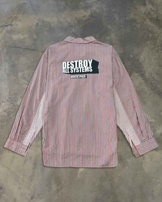 UNDERCOVER AW2000 "MELTING POT" DESTROY ALL SYSTEMS BUTTON UP