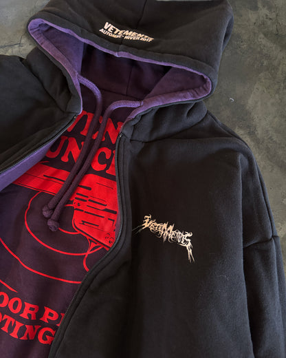 VETEMENTS AW2017 TFD/11 INCH GUN CLUB REVERSIBLE HOODIE
