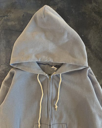 1980s VINTAGE BABY BLUE ZIP UP HOODIE