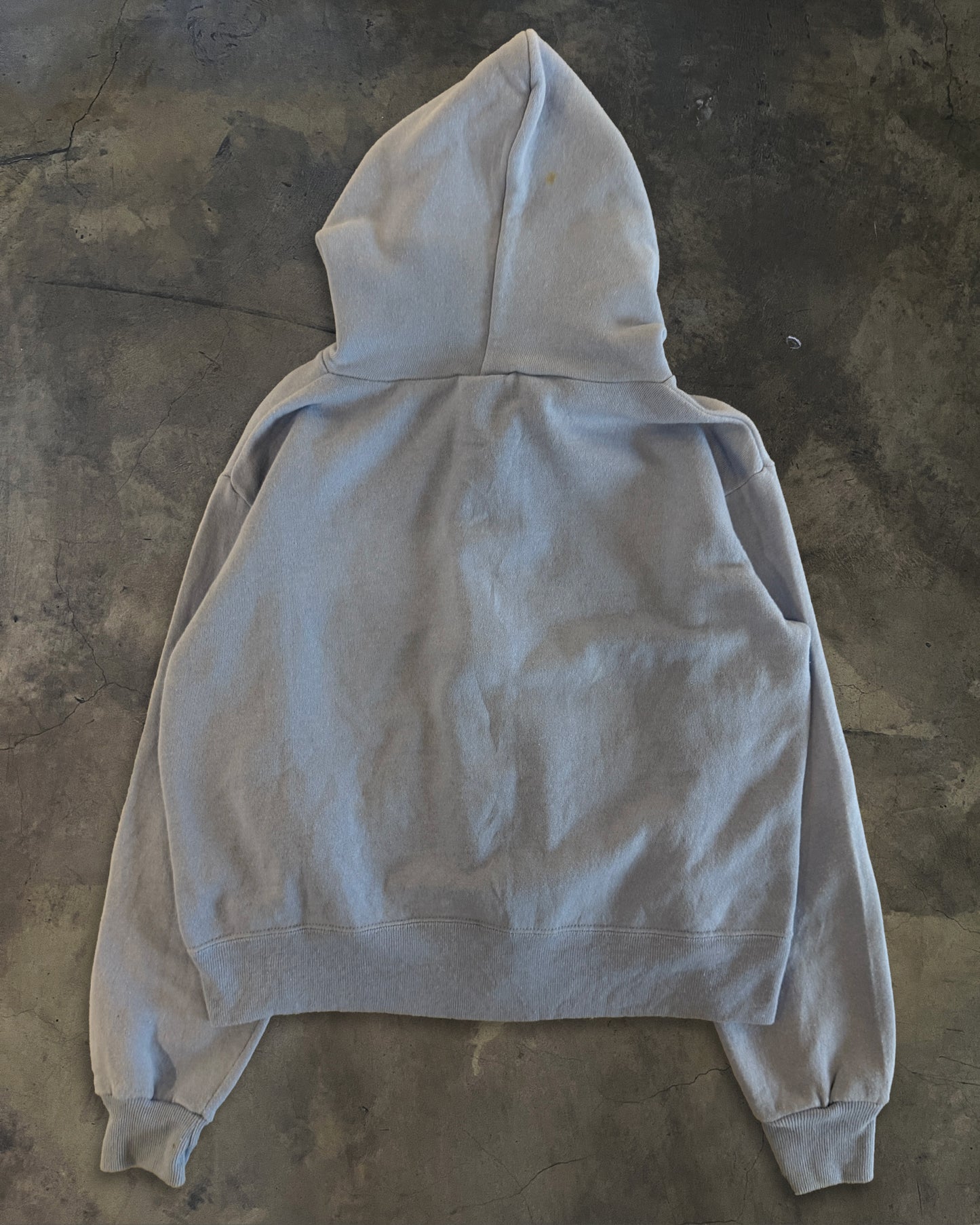 1980s VINTAGE BABY BLUE ZIP UP HOODIE