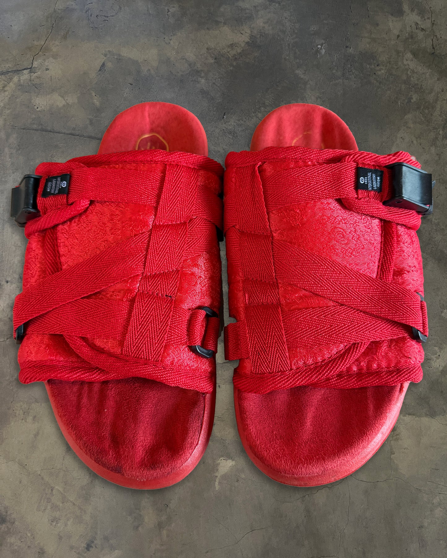 VISVIM RED CHRISTO SANDALS
