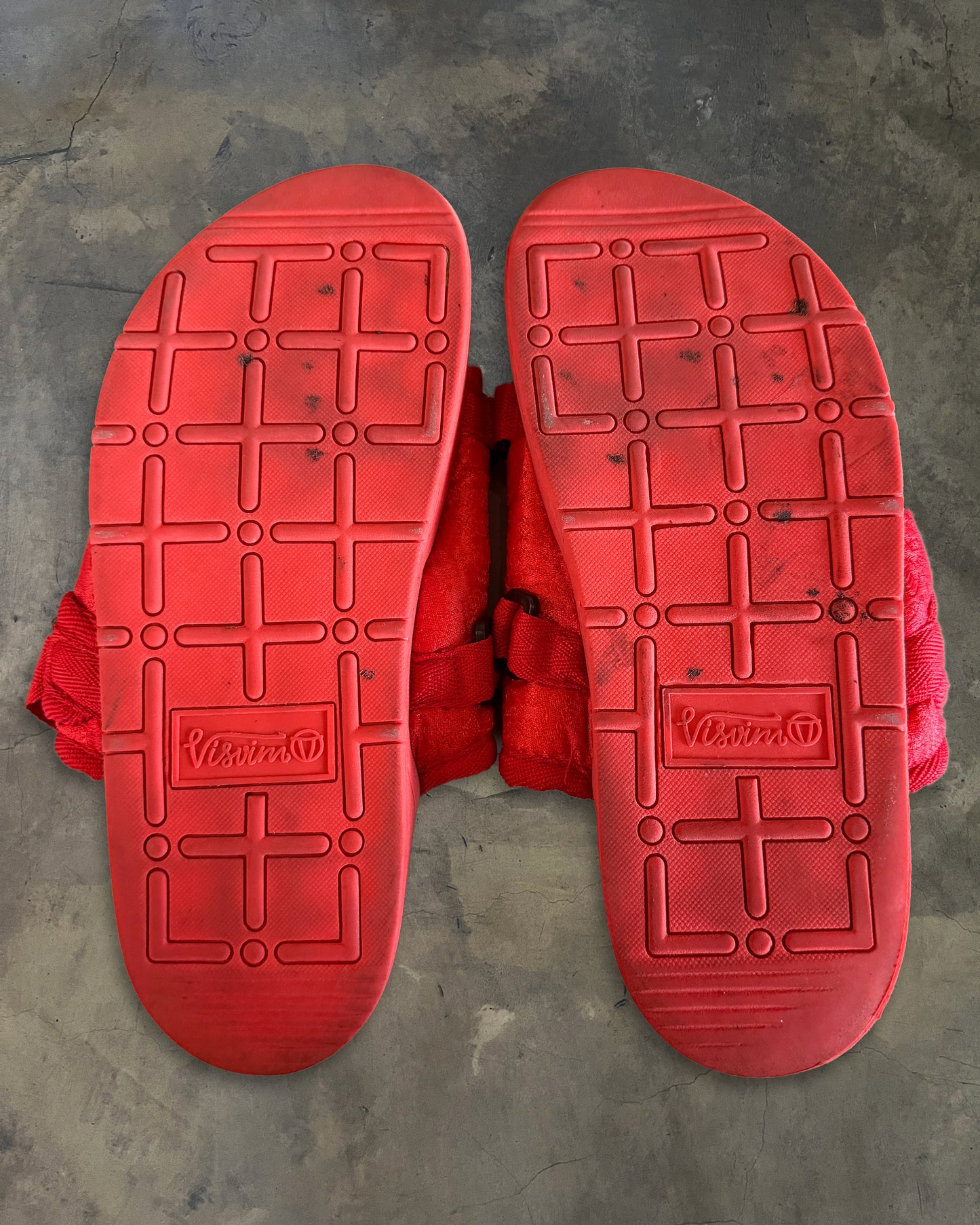VISVIM RED CHRISTO SANDALS