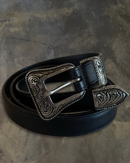 SAINT LAURENT LEATHER WESTERN BELT