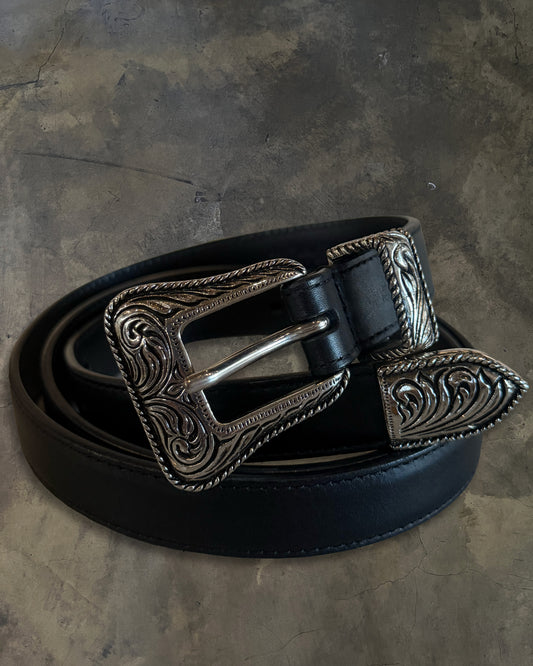 SAINT LAURENT LEATHER WESTERN BELT