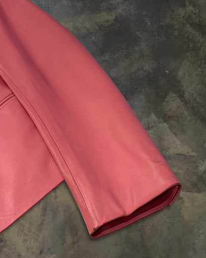 DIOR HOMME SS2005 RUNWAY PINK LEATHER 1B BLAZER