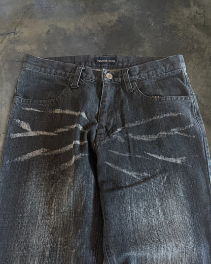 YASUYUKI ISHII FLARED CLAWMARK DENIM