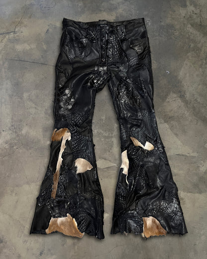 YASUYUKII ISHII "DESTROY LEATHER" 1/1 LACE PANTS