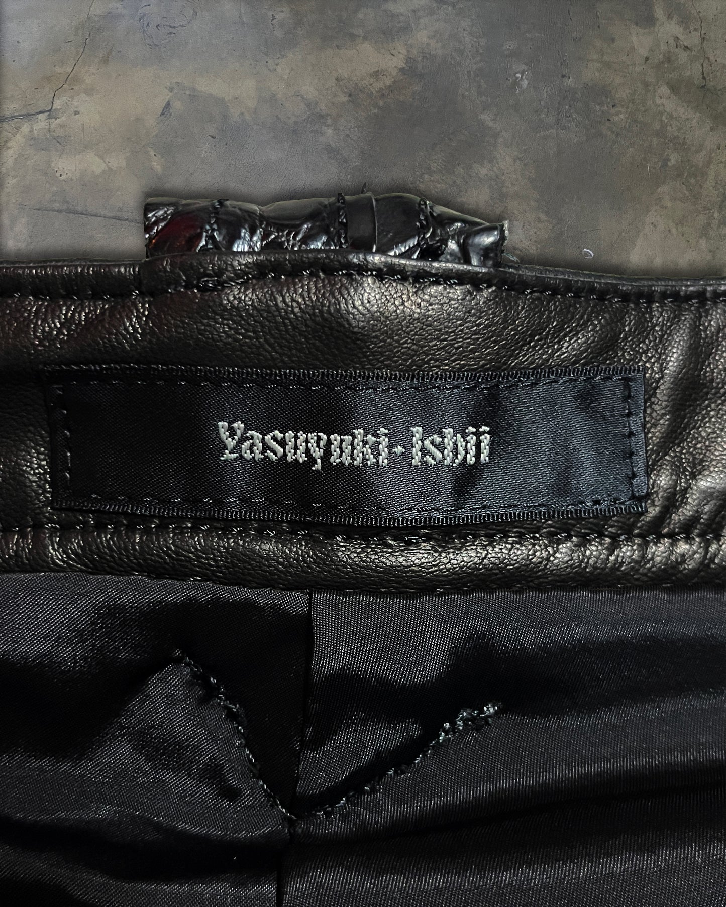 YASUYUKII ISHII "DESTROY LEATHER" 1/1 LACE PANTS