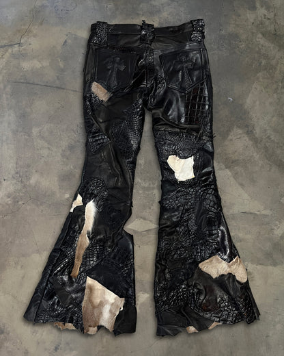 YASUYUKII ISHII "DESTROY LEATHER" 1/1 LACE PANTS