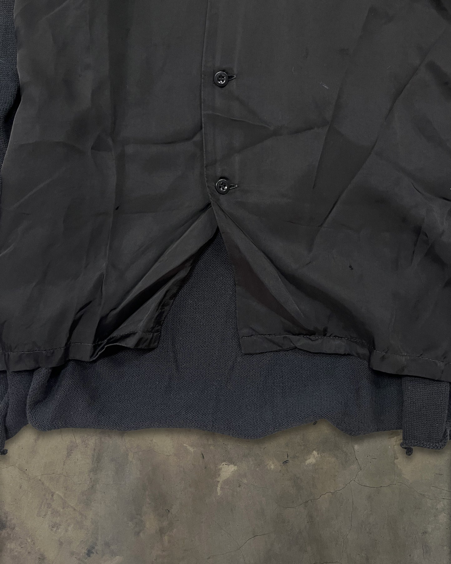 YOHJI YAMAMOTO HOMME AW2006 HYBRID BUTTON UP