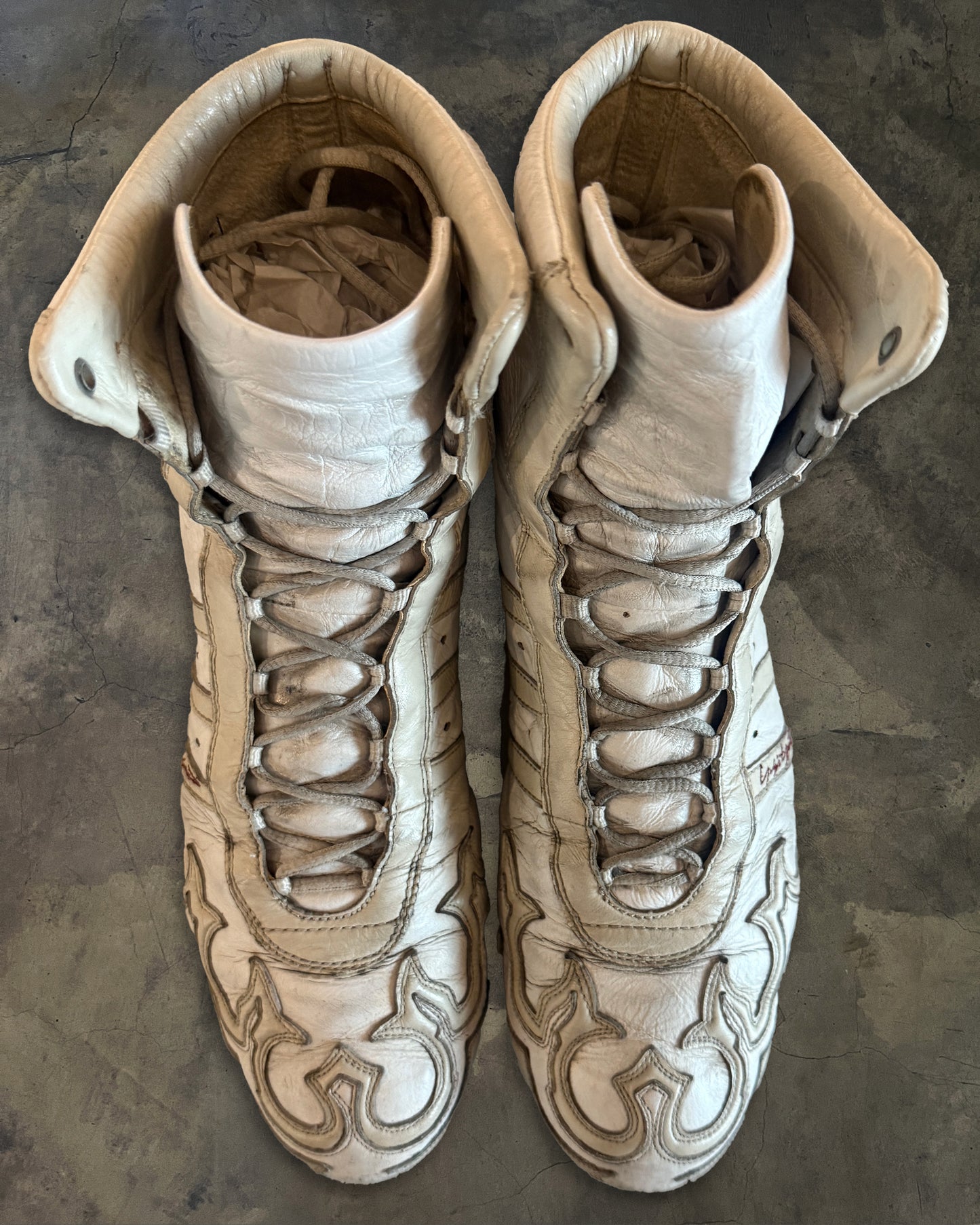 YOHJI YAMAMOTO SS2002 ADIDAS PRAJNA HIGH TOPS BOXING BOOTS