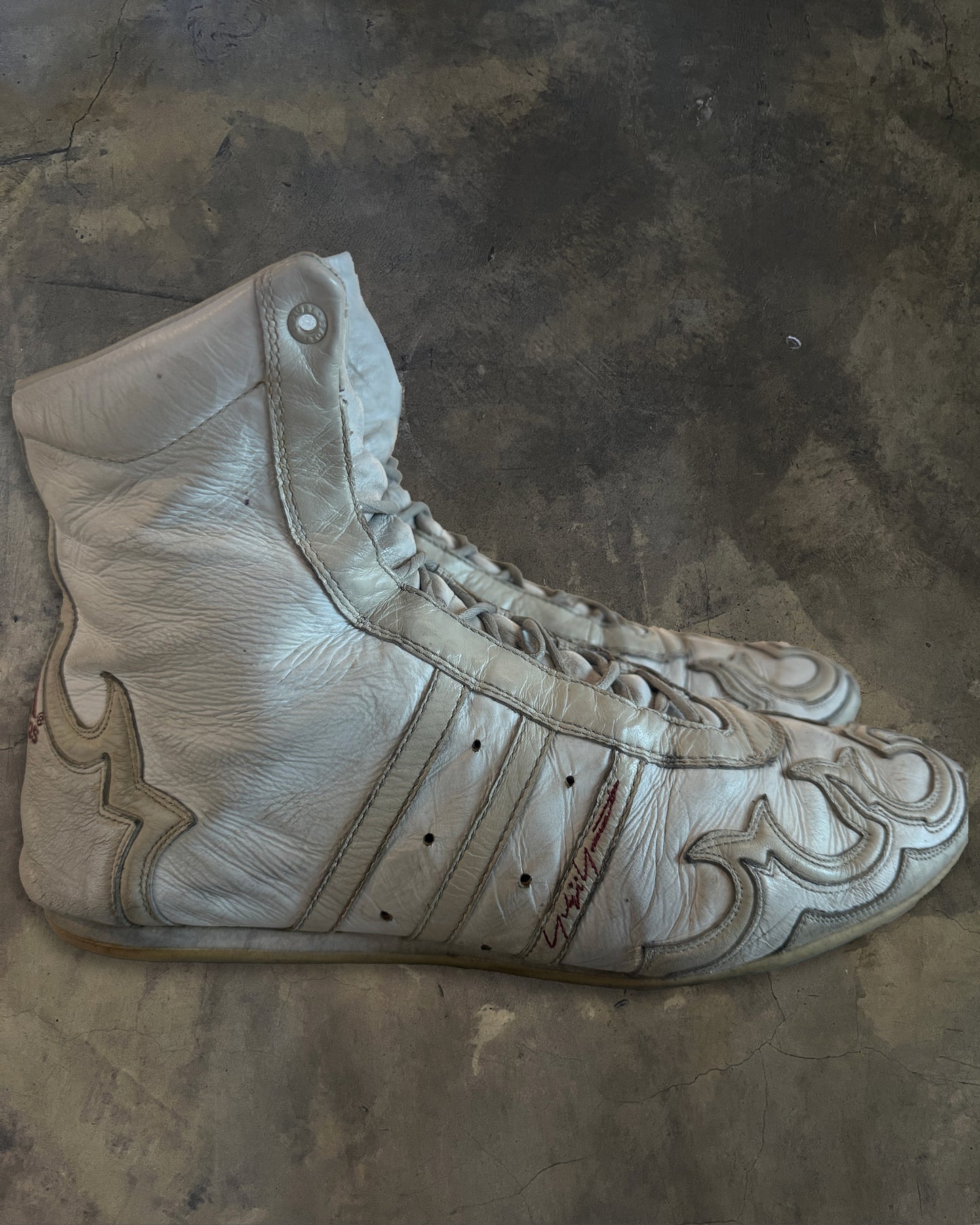 YOHJI YAMAMOTO SS2002 ADIDAS PRAJNA HIGH TOPS BOXING BOOTS