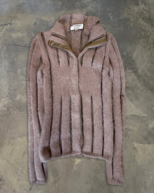 YVES SAINT LAURENT RIVE GAUCHE AW2001 ANGORAL WOOL KNIT SWEATER