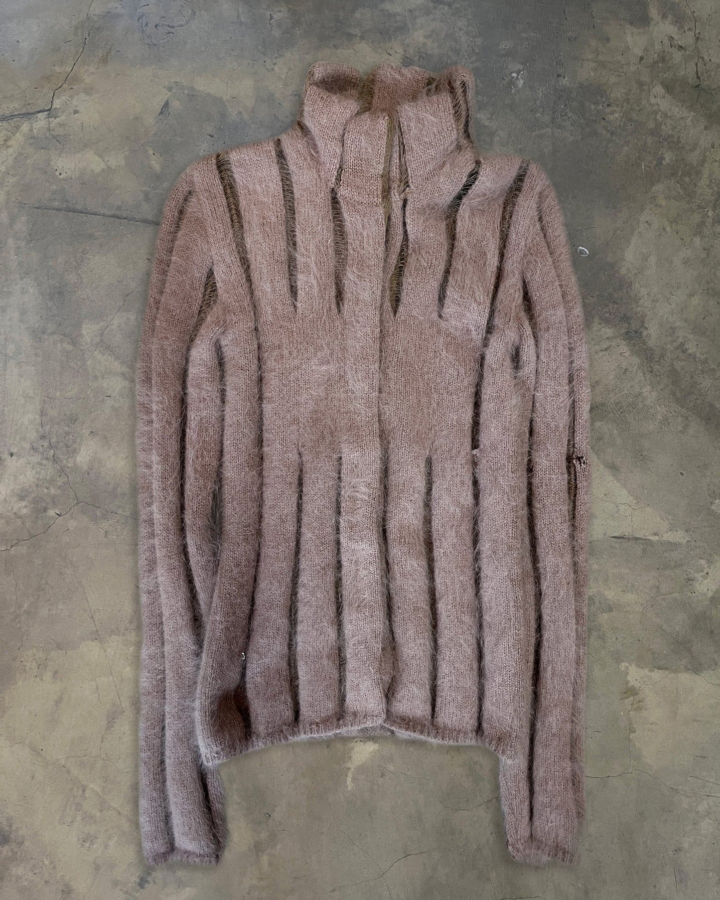 YVES SAINT LAURENT RIVE GAUCHE AW2001 ANGORAL WOOL KNIT SWEATER