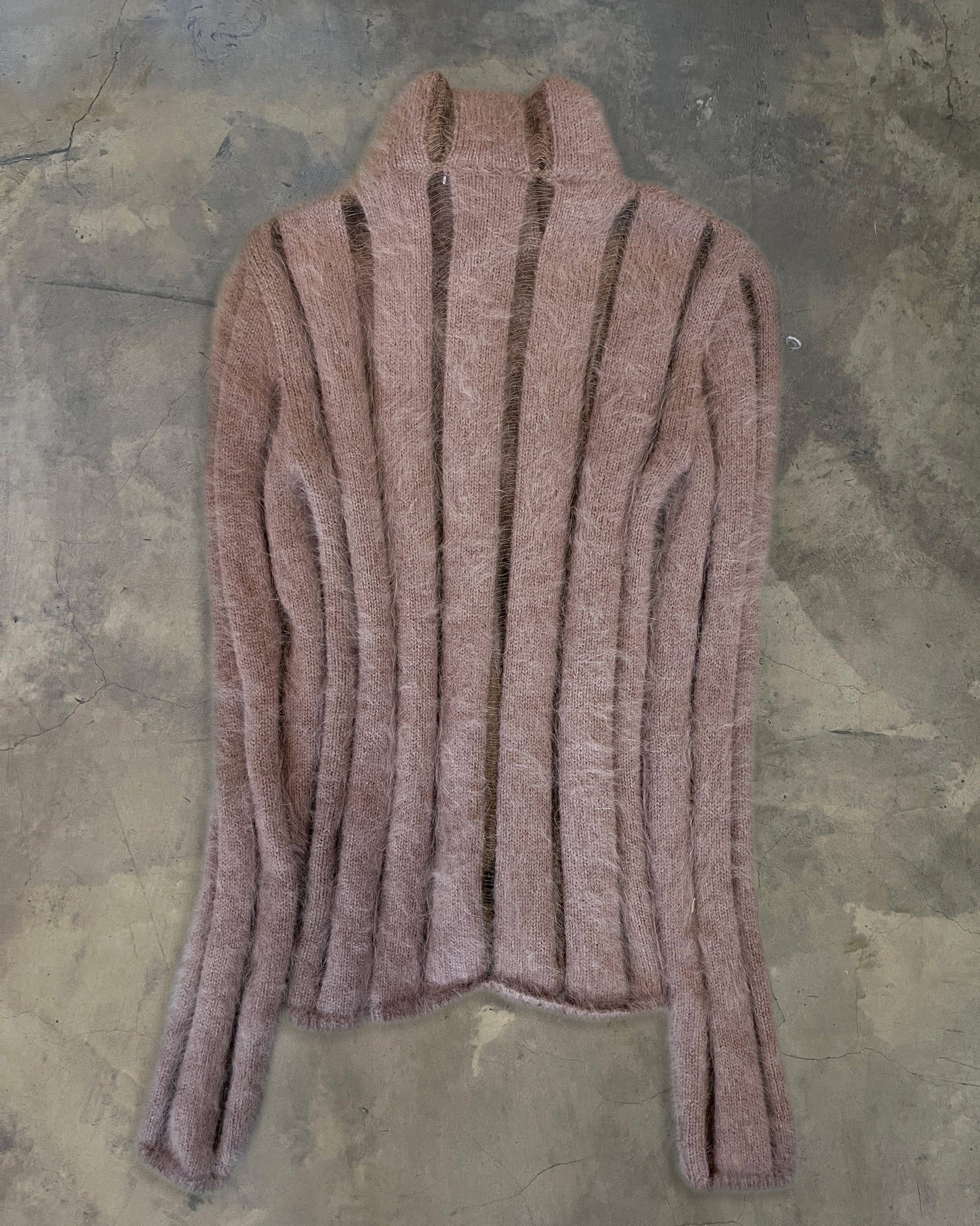 YVES SAINT LAURENT RIVE GAUCHE AW2001 ANGORAL WOOL KNIT SWEATER