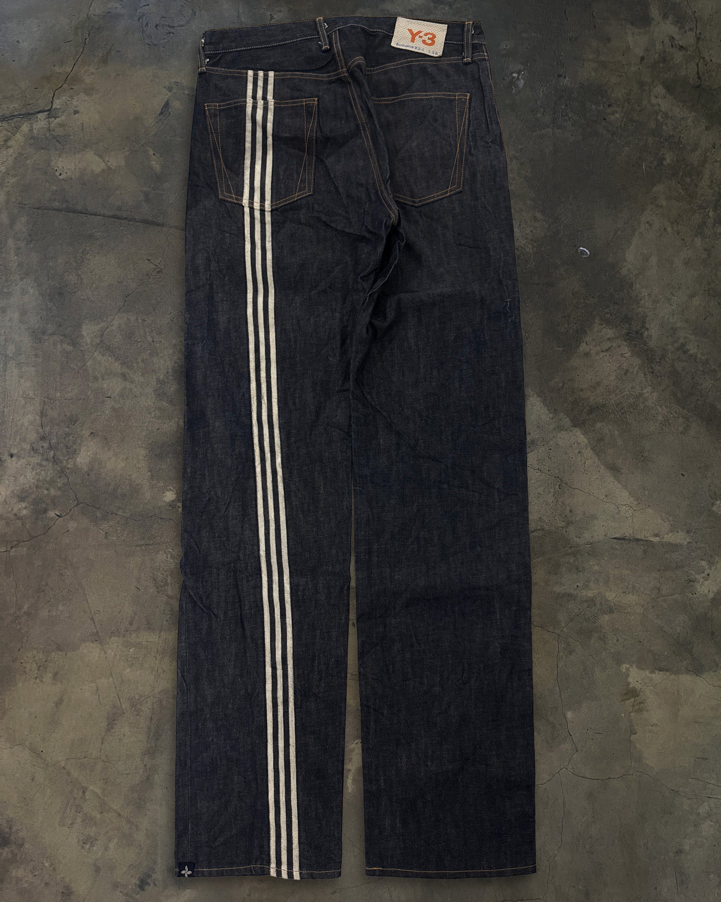 Y-3 SS2004 SPOTTED HORSE THREE STRIPES DENIM