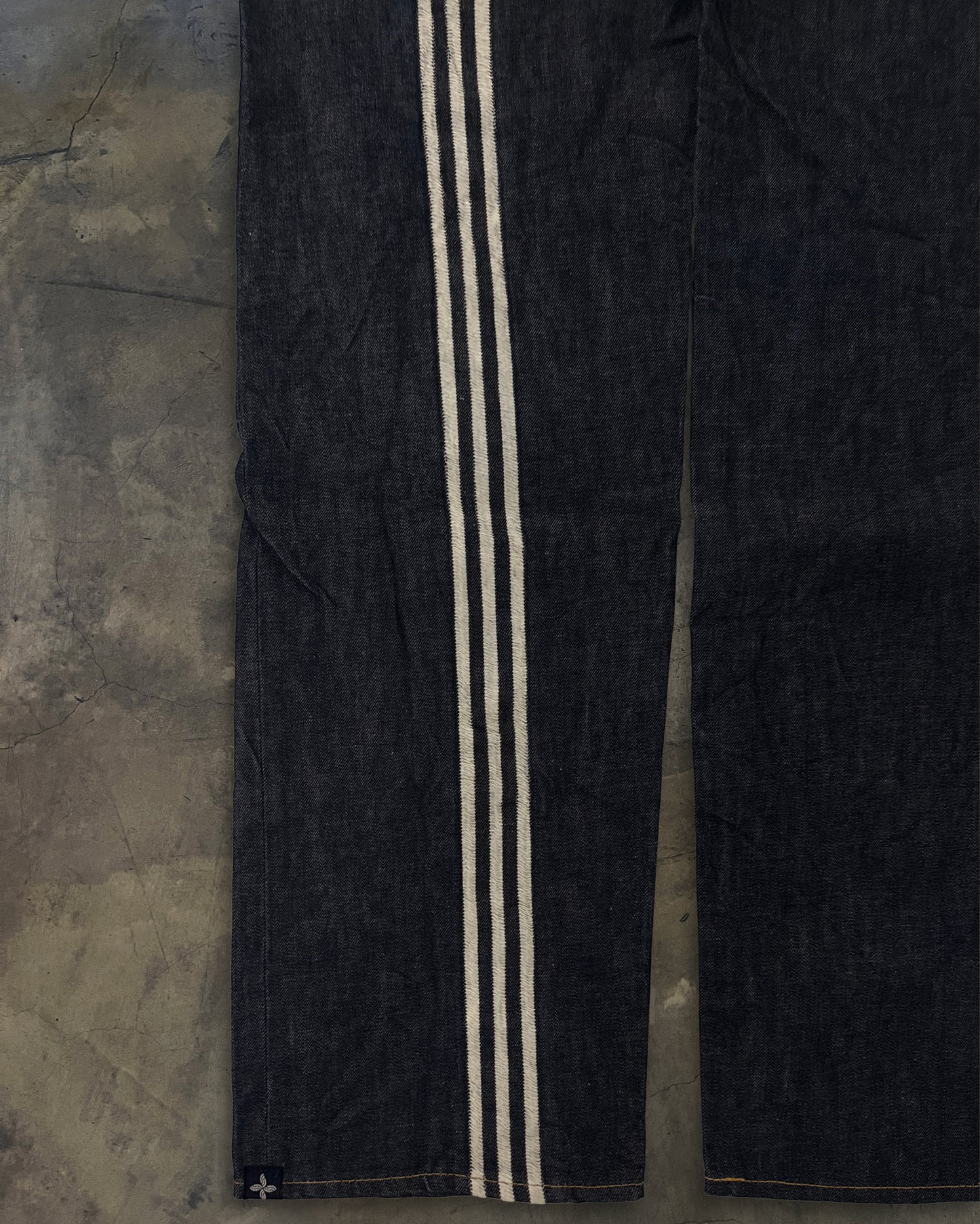 Y-3 SS2004 SPOTTED HORSE THREE STRIPES DENIM