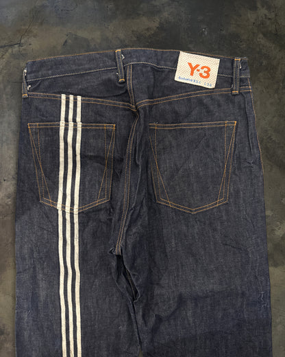 Y-3 SS2004 SPOTTED HORSE THREE STRIPES DENIM