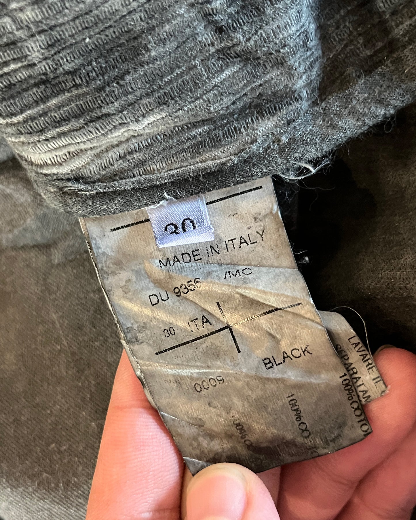 RICK OWENS DRKSHDW FW2009 CORDUROY AIRCUTS