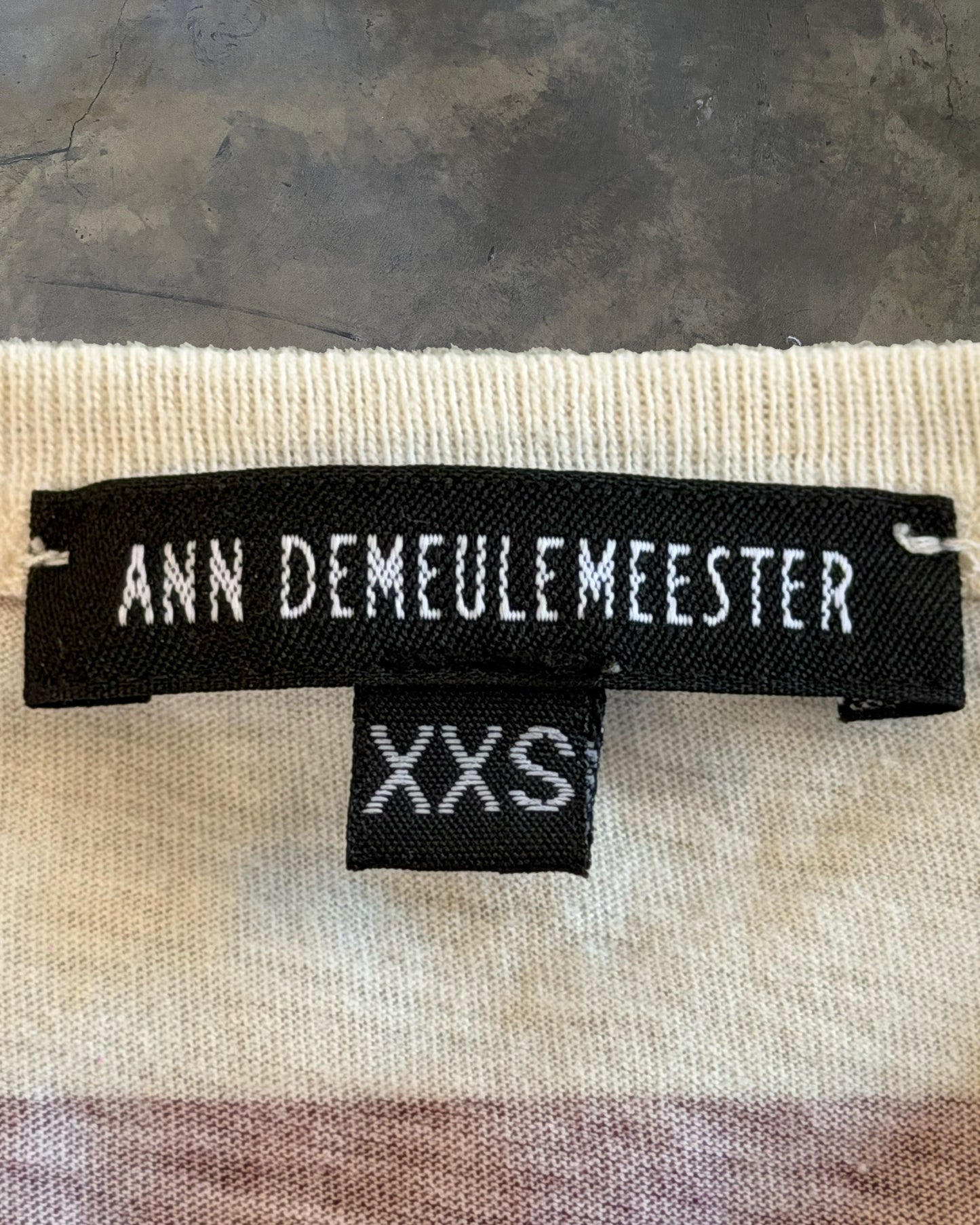 ANN DEMEULEMEESTER STRIPED RED TEE