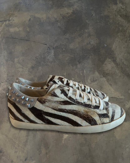 ASH LOW TOP PONY HAIR STUDDED SNEAKERS