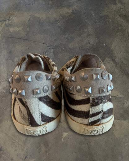 ASH LOW TOP PONY HAIR STUDDED SNEAKERS