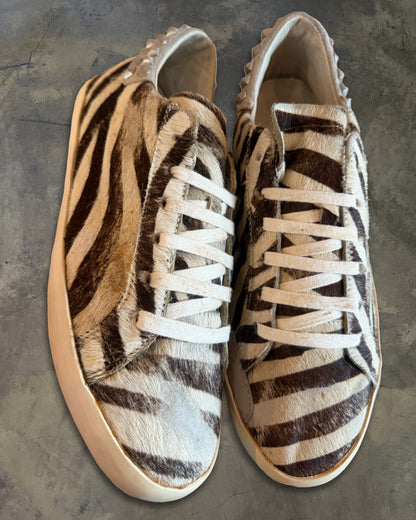 ASH LOW TOP PONY HAIR STUDDED SNEAKERS
