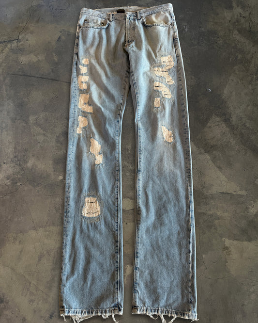 DIOR HOMME SS2006 CRASH DENIM JEANS