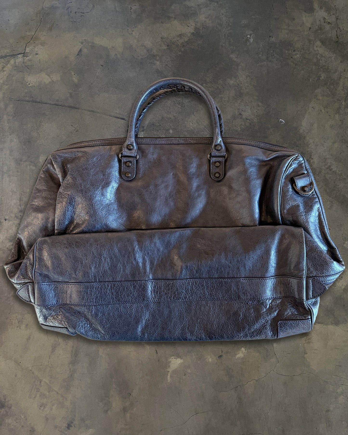 BALENCIAGA 2012 NAVY 24HOUR VOYAGE BAG