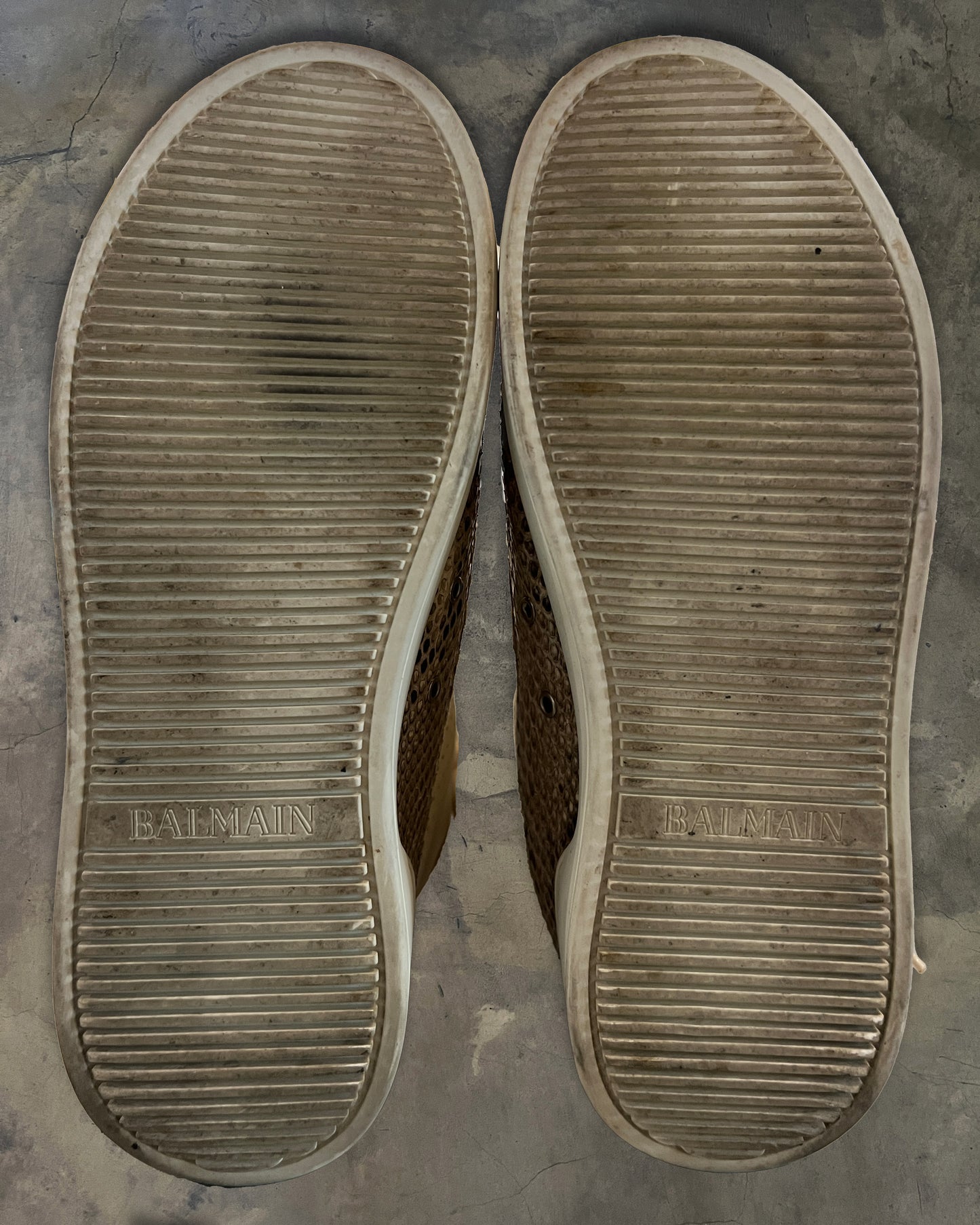 BALMAIN SS2013 SNAKE SKIN HI CUT SNEAKERS