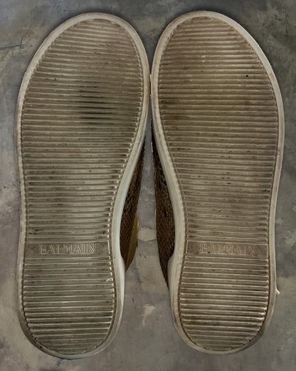 BALMAIN SS2013 SNAKE SKIN HI CUT SNEAKERS